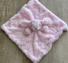 Blankets Beyond Pink Bunny Security Blanket Baby Lovey Chenille Swirl Plush