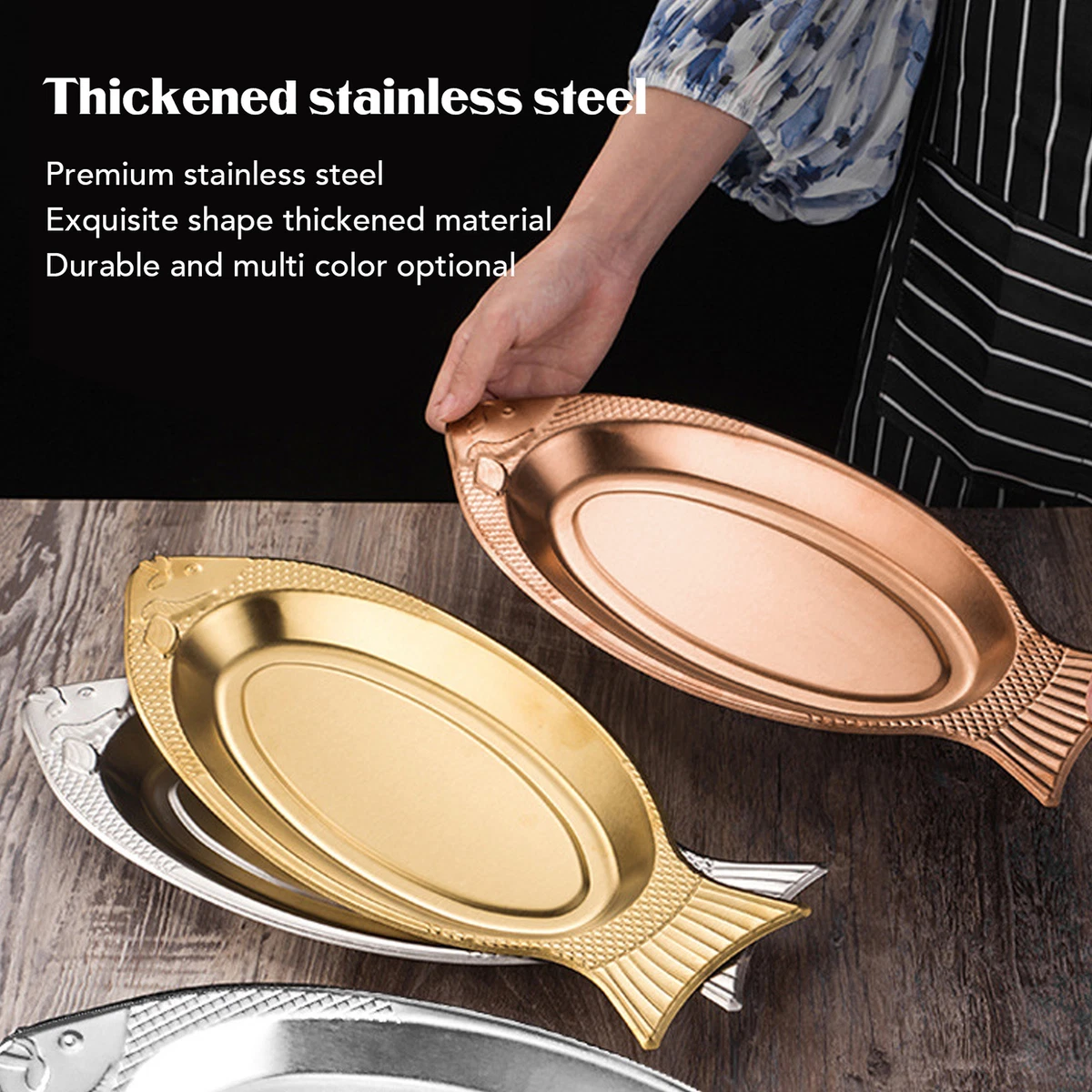 Fish shaped top serving plate