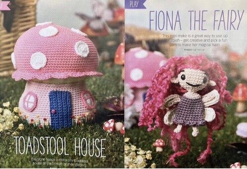 Crochet Pattern Toadstool House and Fairy Amigurumi Toys