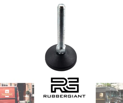 RUBBERGIANT Adjustable Machine Levelling feet foot Conveyor M12 x 100mm Table 600 kg Each