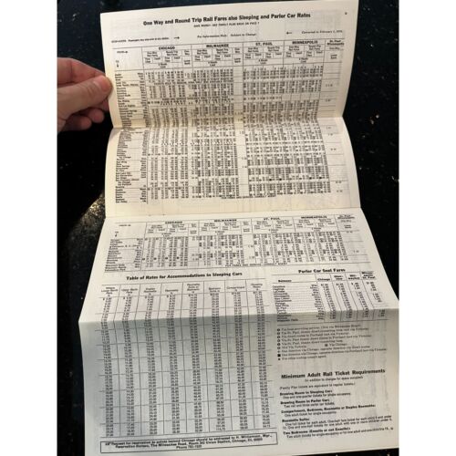 Vintage Railroad Milwaukee Road Timetable Superdome Hiawathas 1970 - Picture 5 of 8
