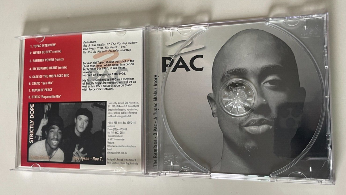 1997 2PAC The Remixes Tupac Shakur Story IMPORT Australia CD