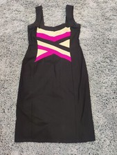 Star By Julien Macdonald Patterned Sleeveless Black Dress - Size 14