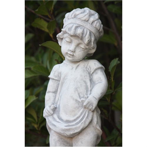 PUTTE STEINFIGUR GARTENFIGUR MÄDCHEN aus STEINGUSS FROSTFEST NEU 4496 - Bild 2 von 5