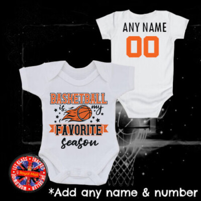 Basketball Is My Favorite Season personalisierter Body Strampler Strampler Geschenk