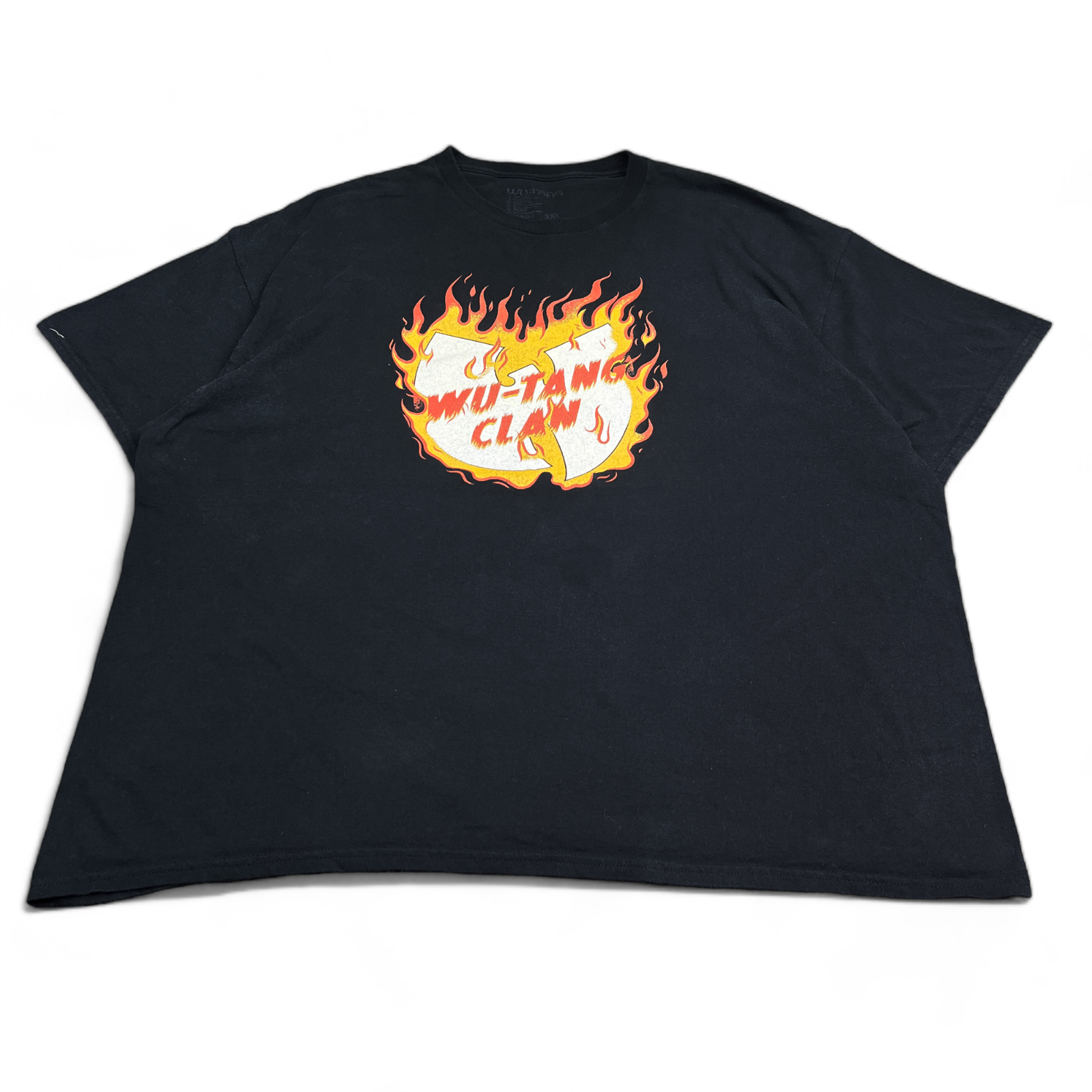 Wu Tang Clan Flame Logo Vintage Black Tee Adult Size 3XL XXXL