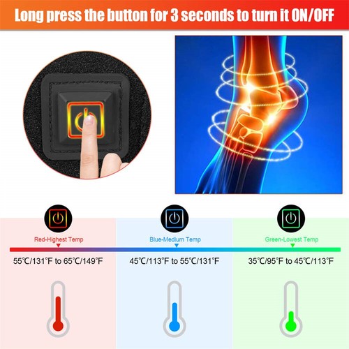 Ankle Heating Pad Achille Tendonitis and Plantar Fasciitis Relief 3Heating Modes - Picture 4 of 13