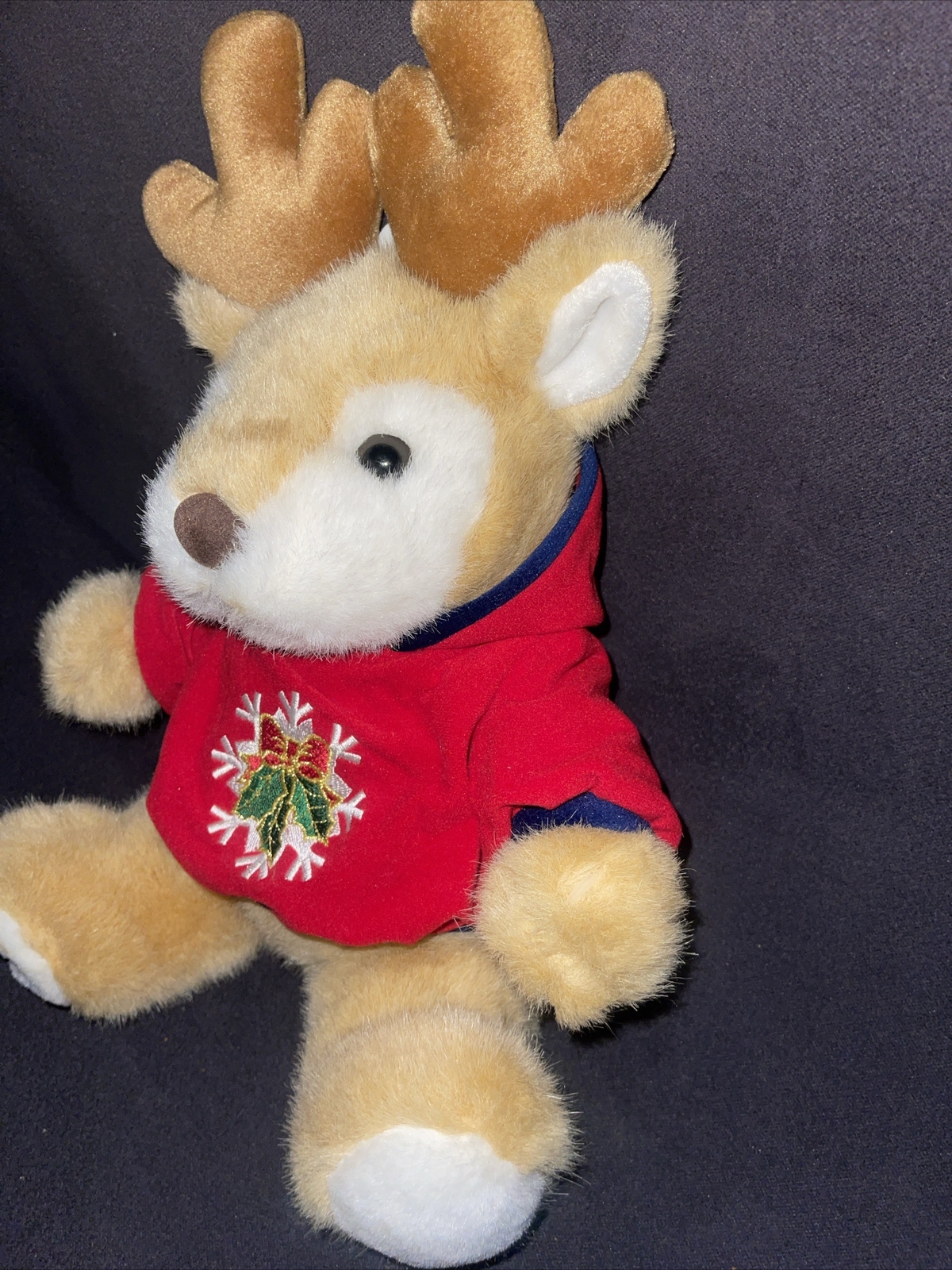 TB Toy Trading Co 2001 Teddy Reindeer Stuffed Plush with Hoodie Toy 13” eBay