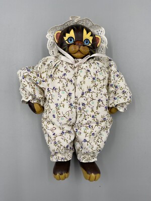 Tyberkatz Timothy Brown and Gold Soft Body Ceramic Head & Limb Tabby Cat 8 