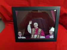 FRAMED Pope Leo XIV Waving ULTRA PREMIUM PRINT 1st US Pope EVER Framed