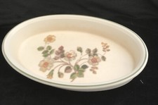 Oval baking dish, vintage St Michael (M&S), Autumn Leaves pattern, 1960s vintage