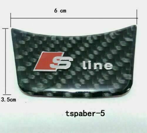 1X NEW for AUDI Sline Steering Wheel BADGE S Line Badge CARBON FIBER/ SILVER - Bild 8 von 11