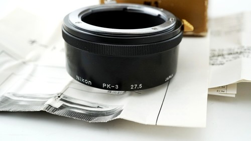 Vintage Nikon PK-3 27.5mm photo Auto Extension Ring Tube for lens, in box - Picture 2 of 7