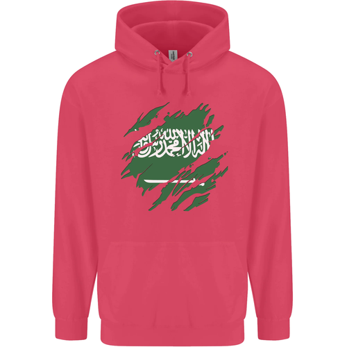 Torn Saudi Arabia Flag Arabian Day Football Childrens Kids Hoodie - Picture 44 of 88