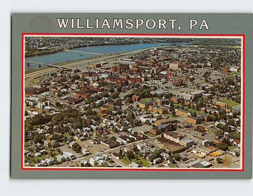 Postcard Aerial View Williamsport Pennsylvania USA