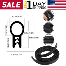 Universal 10ft Car U Shape Rubber Seal Weather Strip Door Edge Moulding Trim LX