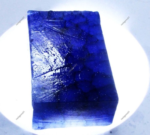 Zafiro natural azul áspero sin cortar enorme tamaño 1050 quilates piedra preciosa suelta certificada - Imagen 4 de 7