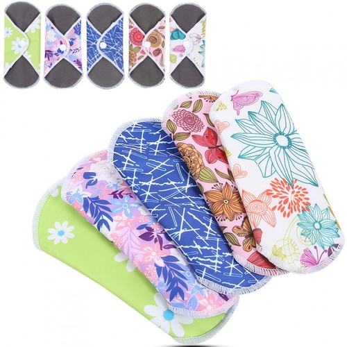 5/6X Cloth Menstrual Pad Sanitary Bamboo Reusable Sanitary Panty Liner Nursing U - Picture 3 of 18