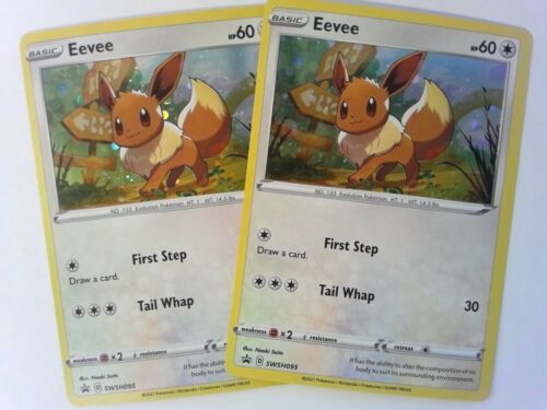2x Eevee - SWSH095 Black Star Holo Promo POKEMON - Totally Sweet