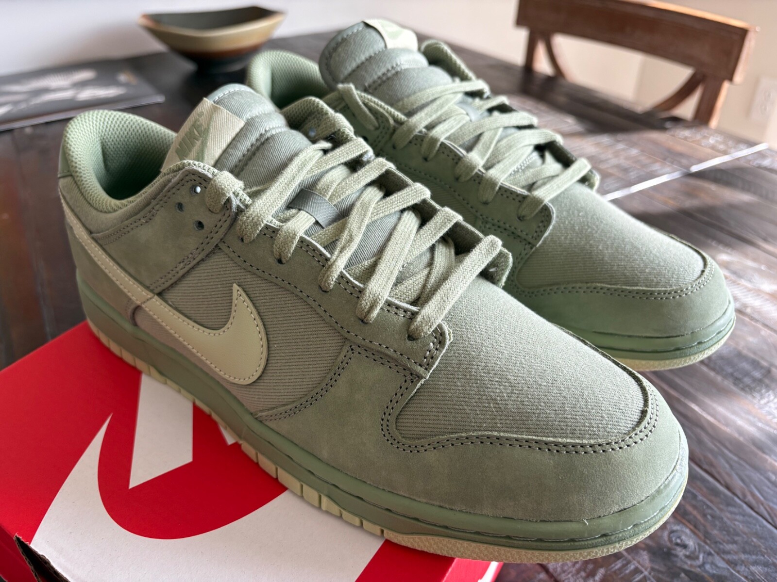 Nike Dunk Low Premium 'Oil Green' Men's Shoes 10.5 - LOOK - NEW w/Box
