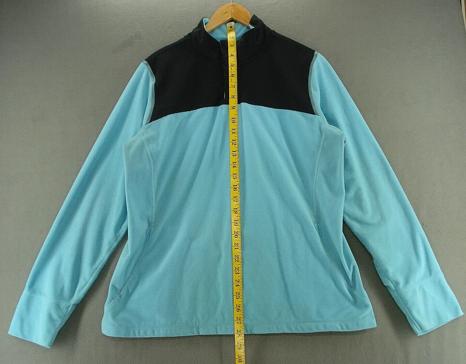 Camisa deportiva Eastern Mountain para mujer XL azul negro pulóver ropa deportiva camisa Foto 2 de 4