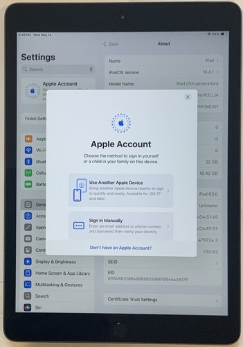 BONITO Wi-Fi+ 4G DESBLOQUEADO 10.2" APPLE iPad 7ª GENERACIÓN 32GB A2200 MW6W2LL/A iOS 18.4.1 - Imagen 4 de 6