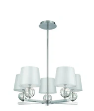 World Imports Speranza 5-Light Chrome Pendant – Modern Chandelier – NEW – $250