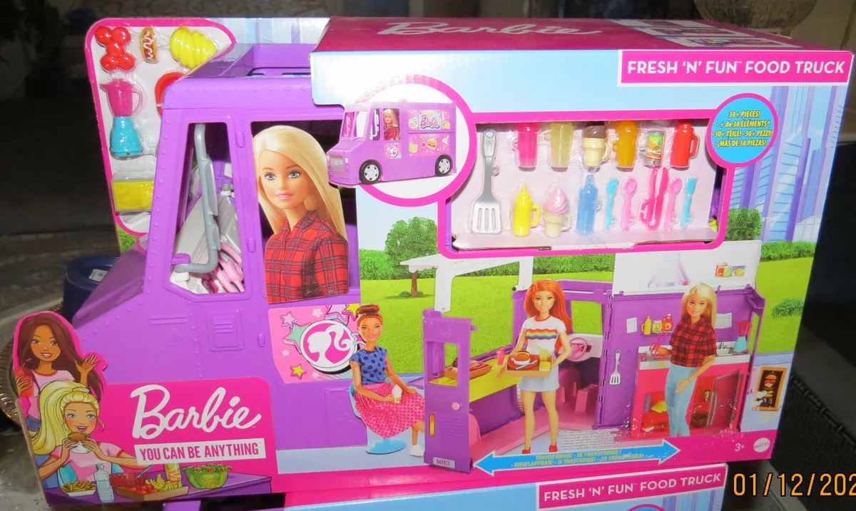 Barbie - coffret restaurant de barbie avec 1 poupée + de 30