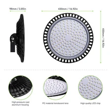 500W UFO LED High Bay Light Shop Lights Warehouse Commercial Lighting Lamp Watt 