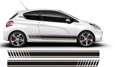 2x Seitenstreifen Aufkleber kompatibel mit Peugeot 208 Sticker Grafik pg1 2x Seitenstreifen Aufkleber kompatibel mit Peugeot 208 Sticker Grafik pg1