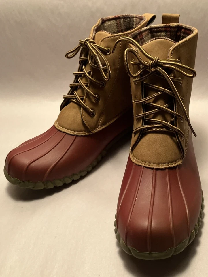 Henry Ferrera Mission 200 Mujer 11 Rojo y Tostado Resistente al Agua Confort Botas Pato Foto 3 de 4