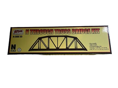 Atlas N Scale Code 55 - Through Truss Bridge Kit - Black #2070