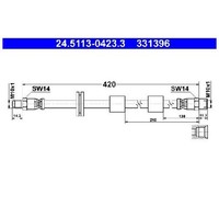 2X Bremsschlauch Vorne FüR BMW 7-Er E32 3.0 3.4 4.0 5.0 86 Bis 94 ATE M30B34