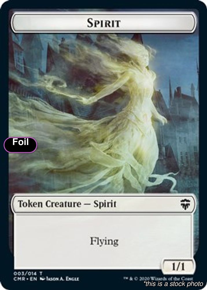 Spirit // Zombie Double-Sided Token Foil Token 3 // 6 CMR Commander Legends N...