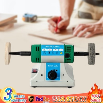 Variable Speed Bench Grinder Jewelry Polisher Polishing Machine Craft Buffing