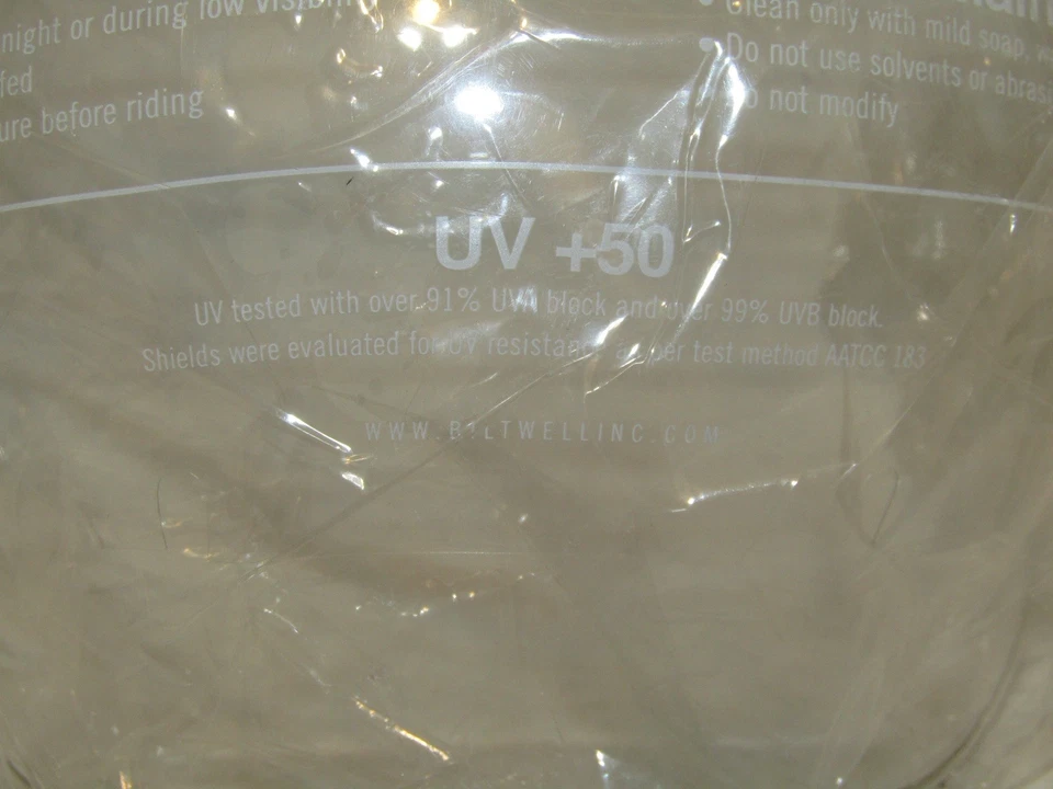 Biltwell Inc. Пузырьковый щит прозрачный устойчивый к царапинам противотуманный УФ + 50-новый - Изображение 3 из 4