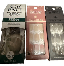 3 pk -2 imPRESS nailbliss Press-On One opi Nail envy strengthener