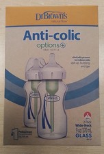 Image of Dr Brown's Anti-Colic Options+ Baby Bottles 9oz Glass 2 Pack - Z#9002