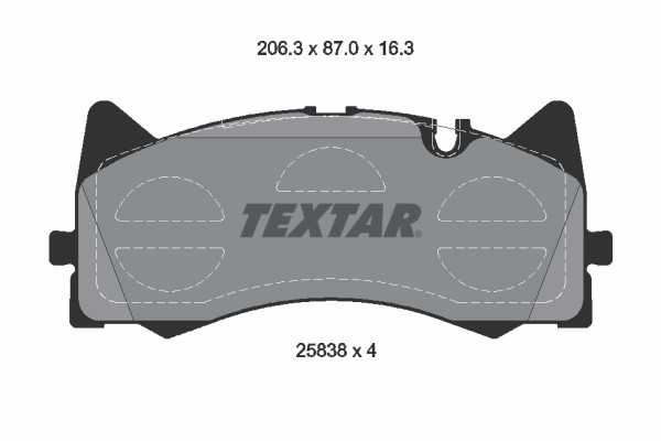 Plaquettes de frein Textar 2583801 pour remplacer la pièce OE 0004204700