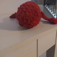 Red lizard   .amigurumi. New plush.