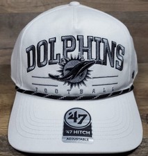 Miami Dolphins '47 Hitch Rope Snapback Hat Cap White NEW