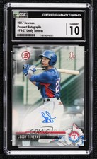 2017 Bowman Retail Prospect Auto Leody Taveras #PA-LT CGC 10 Gem Mint Auto 6yz