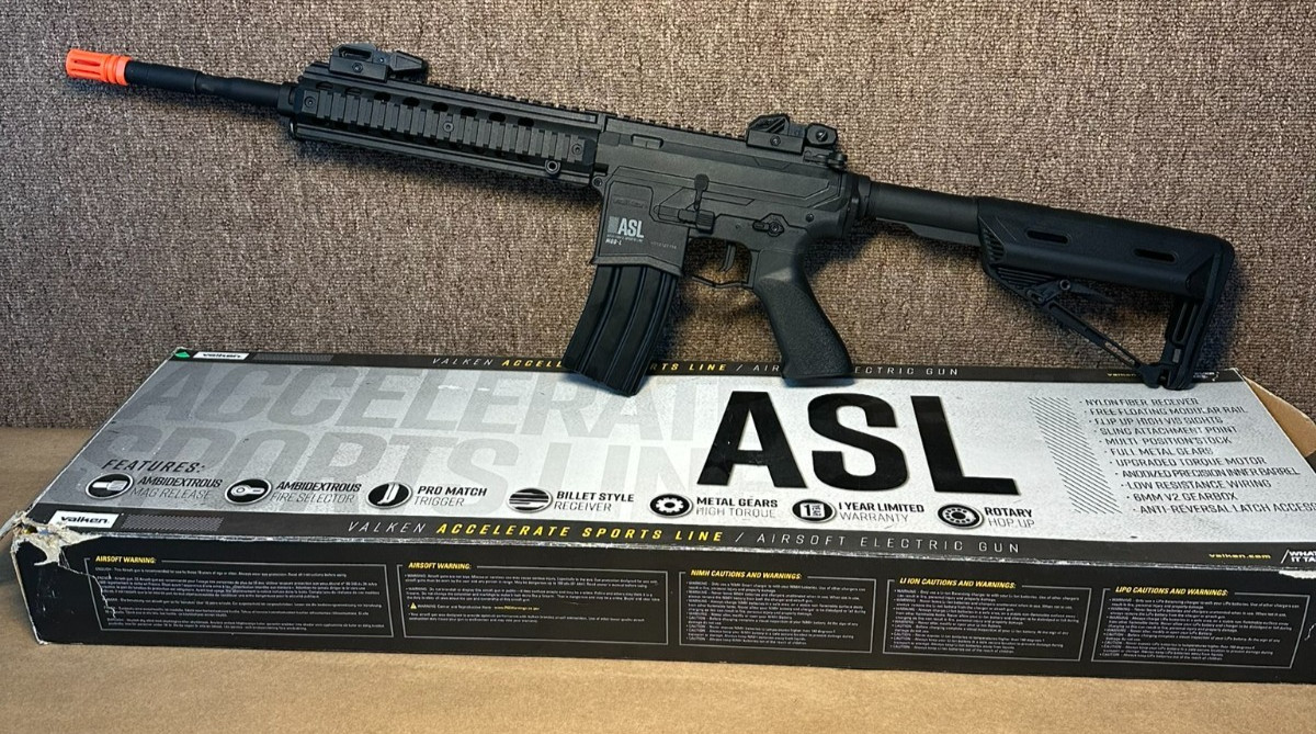 Valken ASL Hi-Velocity MOD-L AEG Airsoft Rifle - Black