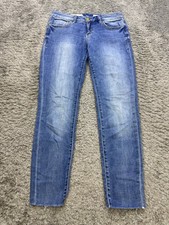 Anthropologie Pilcro Jeans Women 27 Stet Low Rise Raw Hem Stretch Cropped Denim