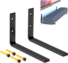 Soundbar Speaker Mounts under TV Pack of 2 Minimalist Design, Universal Compat