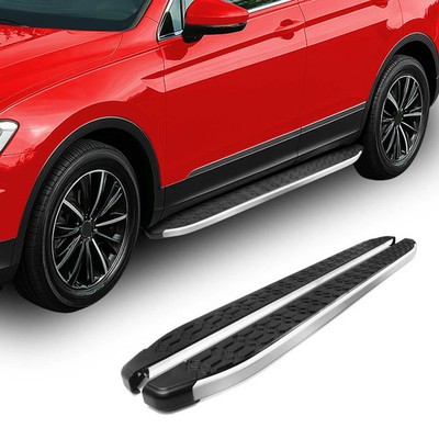 For Ford Bronco Sport 2021-2024 OMAC USA Blackline Black w Silver Step Boards