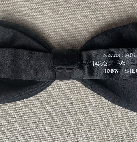 Jos. A. Bank schwarze formelle Seide Fliege vorgebunden verstellbar 2 3/8" x 4,5" - Bild 4 von 9