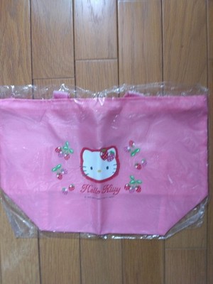 japan Retro Hello Kitty Tote Bag - Strawberry Pattern
