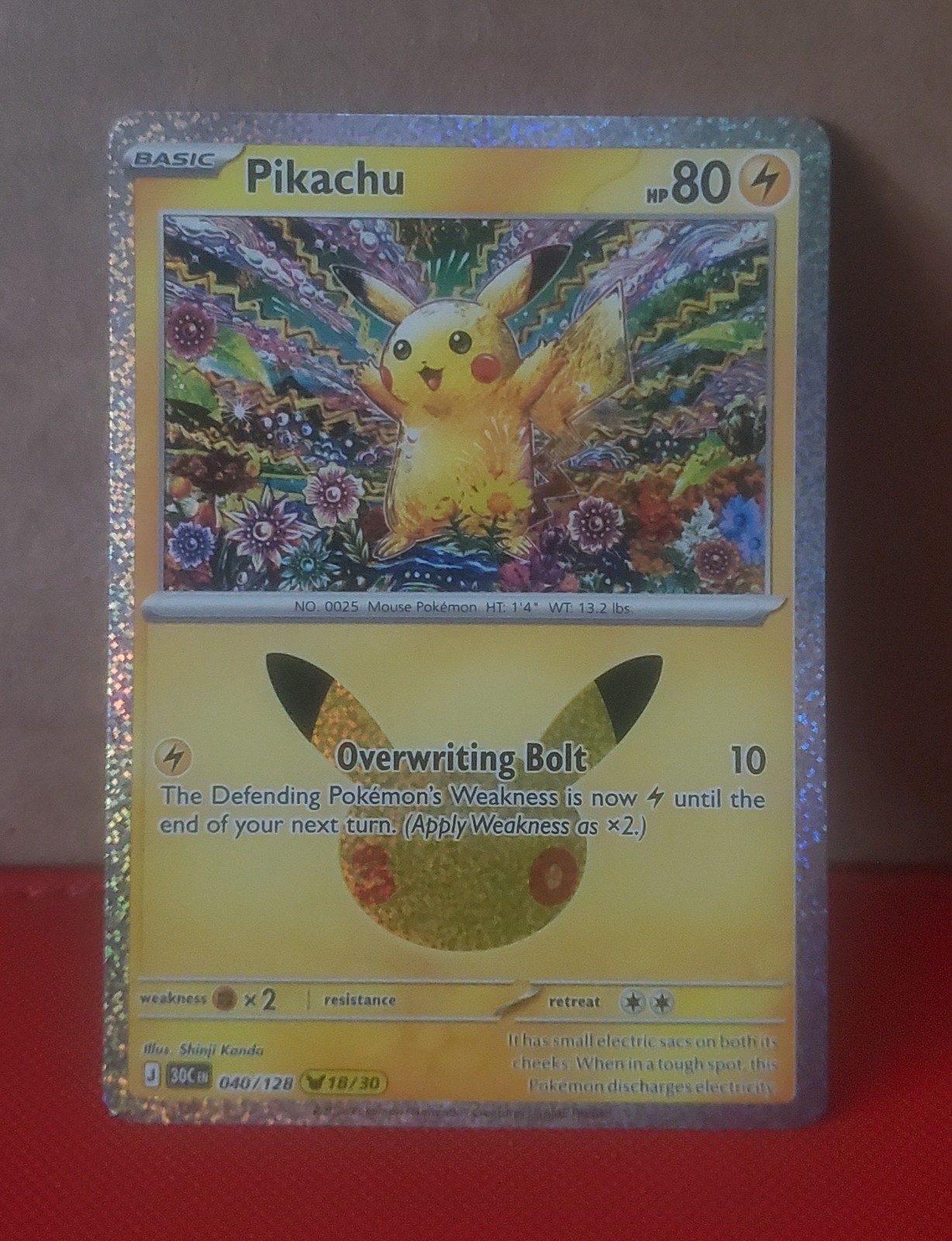 Pikachu - 040/128 - Pokémon 30th Celebration - NM or Better