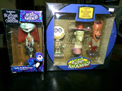 LOT VTG NECA NIGHTMARE BEFORE CHRISTMAS HEADKNOCKERS SALLY LOCK SHOCK BARREL NEW